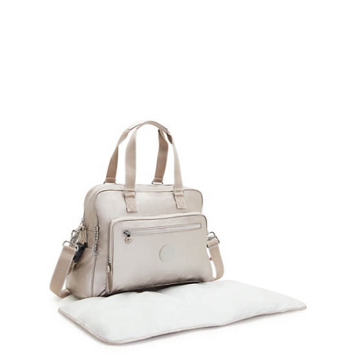 Kipling Alanna Metallic Diaper Bags Beige | USA-95OWMG