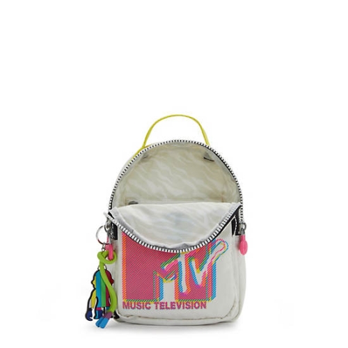 Kipling Alber MTV 3-in-1 Convertible Mini Bag Backpacks Grey Pink | USA-35GVTQ