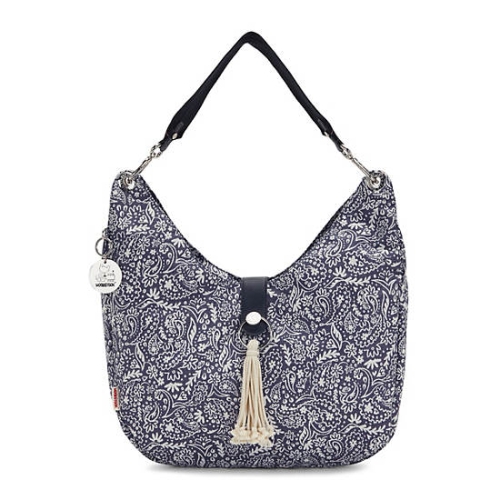 Kipling Aleksy Medium Woodstock Shoulder Bags Blue | USA-32LVNF