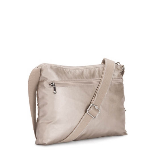 Kipling Alvar Metallic Crossbody Bags Silver | USA-67URBY