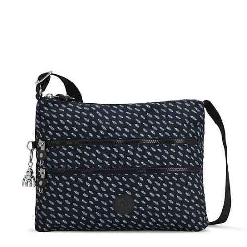 Kipling Alvar Printed Crossbody Bags Black White | USA-06TDMA