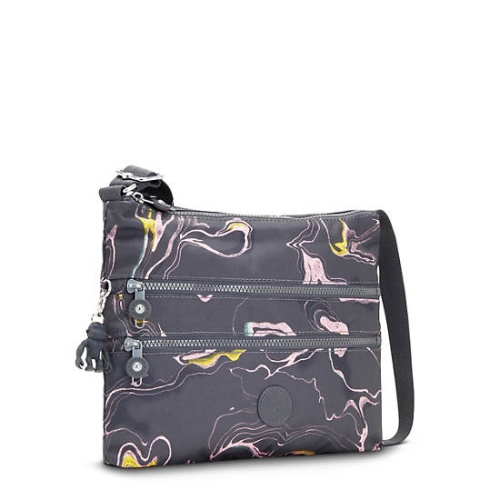 Kipling Alvar Printed Crossbody Bags Grey | USA-34JCET