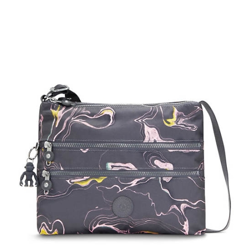 Kipling Alvar Printed Crossbody Bags Grey | USA-34JCET