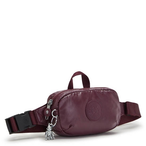 Kipling Alys Metallic Waist Bags Burgundy | USA-92ZSDG