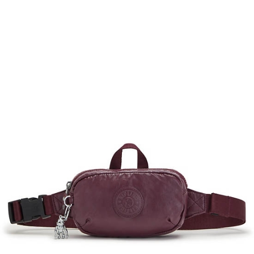 Kipling Alys Metallic Waist Bags Burgundy | USA-92ZSDG