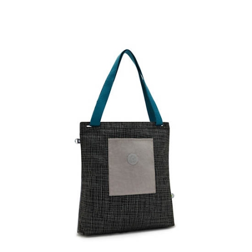 Kipling Annas Tote Bags Black Grey | USA-24NRPY