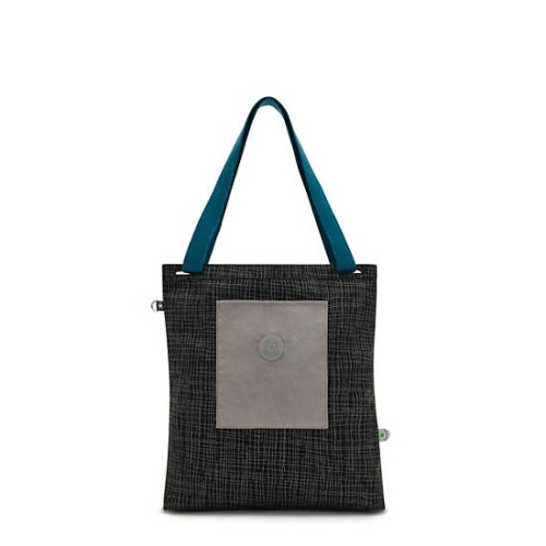 Kipling Annas Tote Bags Black Grey | USA-24NRPY