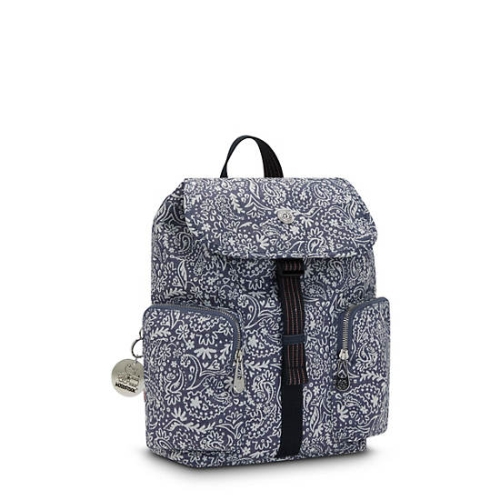 Kipling Anto Woodstock Backpacks White Blue | USA-86PHJR