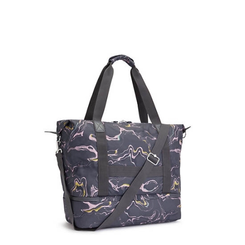 Kipling Art M Weekender Printed Tote Bags Grey | USA-36PSWJ