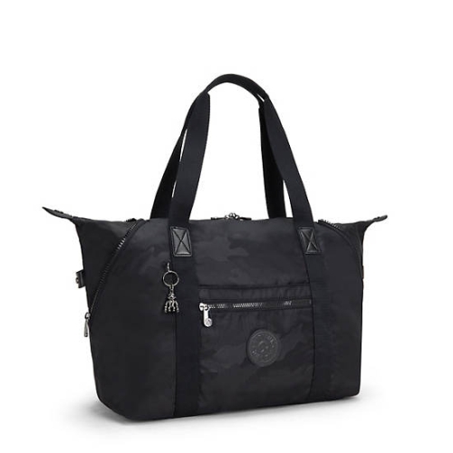 Kipling Art Medium Fashion Tote Bags Black | USA-34LQZT