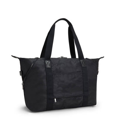 Kipling Art Medium Fashion Tote Bags Black | USA-34LQZT