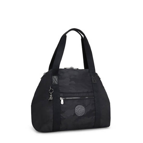 Kipling Art Medium Fashion Tote Bags Black | USA-34LQZT