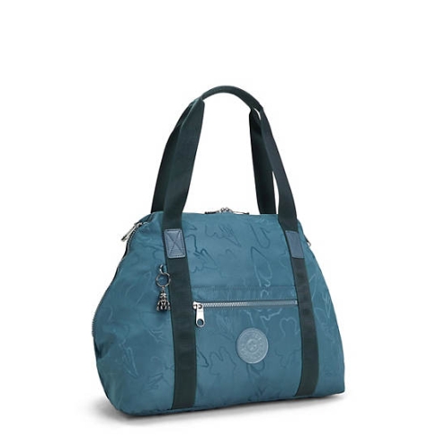 Kipling Art Medium Fashion Tote Bags Navy Grey | USA-85RKSX