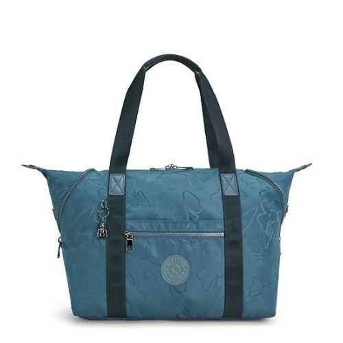 Kipling Art Medium Fashion Tote Bags Navy Grey | USA-85RKSX