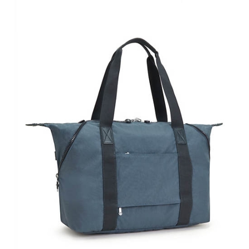 Kipling Art Medium Iconic Tote Bags Navy Grey | USA-97HVTU