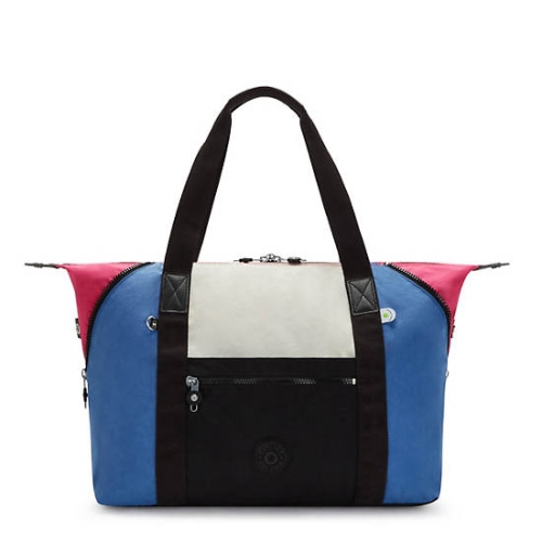 Kipling Art Medium Tote Bags Blue Pink | USA-43HBZR