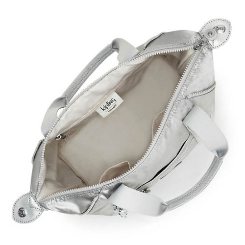 Kipling Art Mini Metallic Shoulder Bags Silver | USA-49CAWY