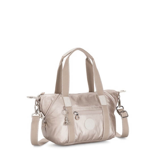 Kipling Art Mini Metallic Shoulder Bags Beige | USA-56YOBQ