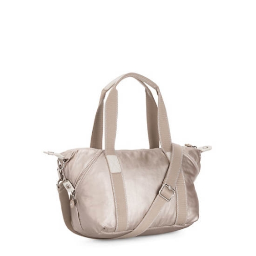 Kipling Art Mini Metallic Shoulder Bags Beige | USA-56YOBQ