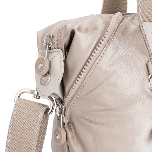 Kipling Art Mini Metallic Shoulder Bags Beige | USA-56YOBQ