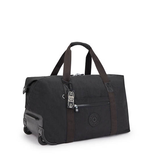 Kipling Art on Wheels Rolling Tote Bags Black | USA-05OQFL