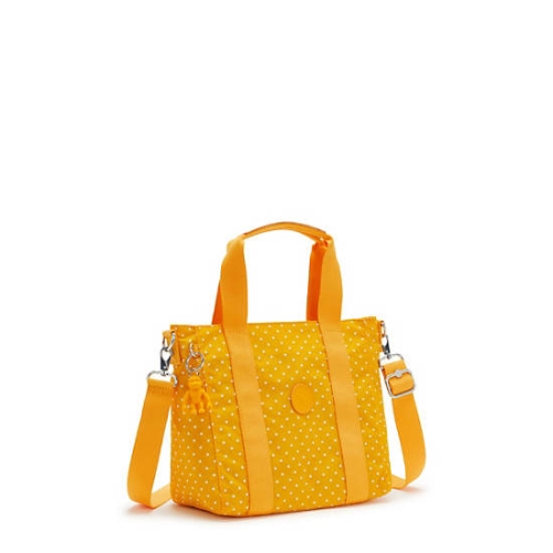 Kipling Asseni Mini Printed Tote Bags Yellow | USA-41GHPR