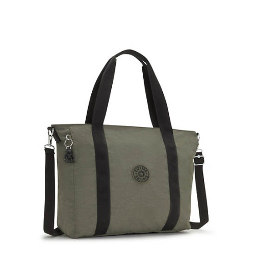 Kipling Asseni Tote Bags Green | USA-54FPCM