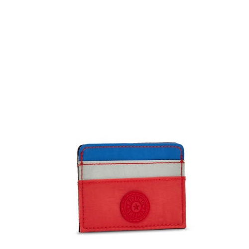 Kipling Cardy Card Holder Pouches Blue Red | USA-13ELUM