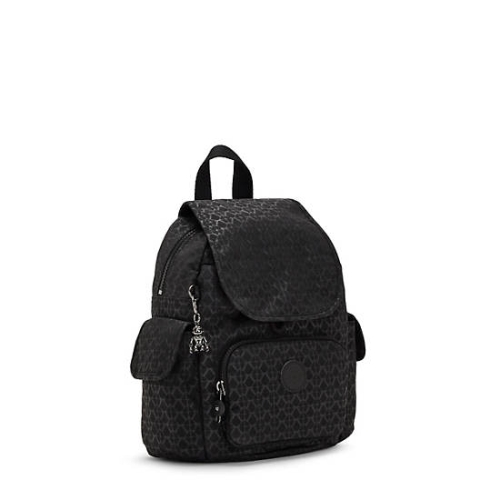 Kipling City Pack Mini Classic Printed Backpacks Black | USA-28RYUO