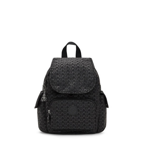 Kipling City Pack Mini Classic Printed Backpacks Black | USA-28RYUO