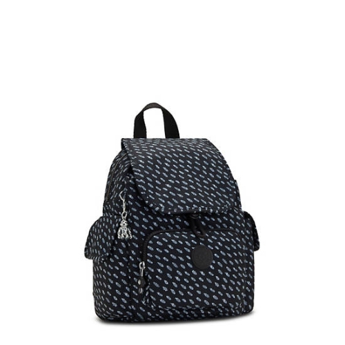 Kipling City Pack Mini Classic Printed Backpacks Blue | USA-62VENQ