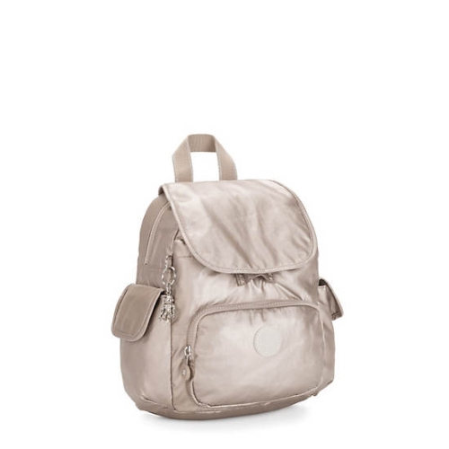 Kipling City Pack Mini Metallic Backpacks Beige | USA-63FJKE