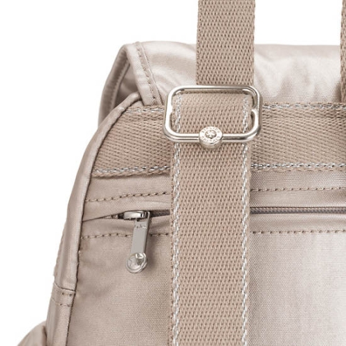 Kipling City Pack Mini Metallic Backpacks Beige | USA-63FJKE