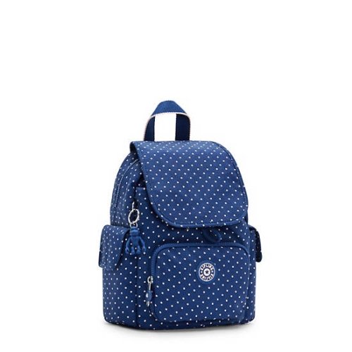 Kipling City Pack Mini Printed Backpacks Blue | USA-60YPAG