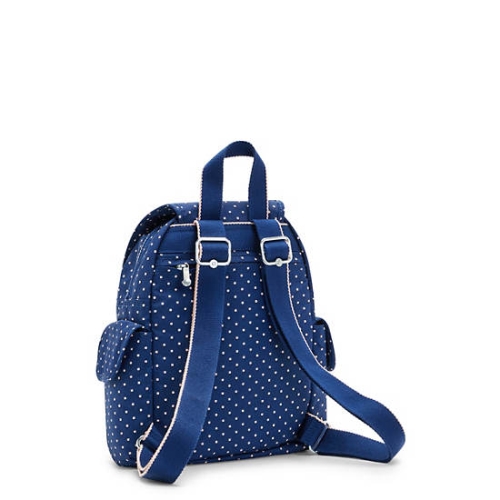 Kipling City Pack Mini Printed Backpacks Blue | USA-60YPAG