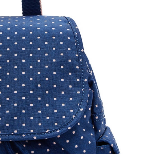 Kipling City Pack Mini Printed Backpacks Blue | USA-60YPAG