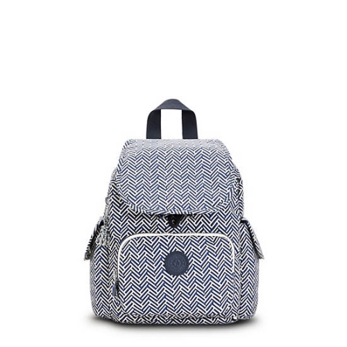 Kipling City Pack Mini Printed Backpacks White | USA-89ACUK