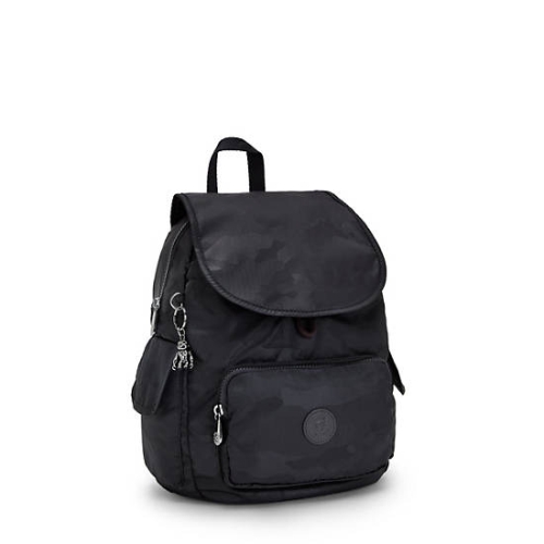 Kipling City Pack Small Classic Backpacks Black Camo | USA-93ERCH