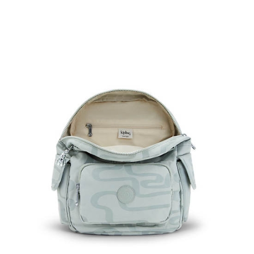 Kipling City Pack Small Classic Printed Backpacks Turquoise | USA-79HUTV