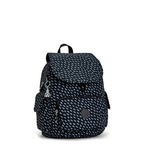 Kipling City Pack Small Printed Backpacks Black | USA-46KDSR