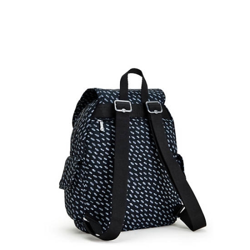 Kipling City Pack Small Printed Backpacks Black | USA-46KDSR