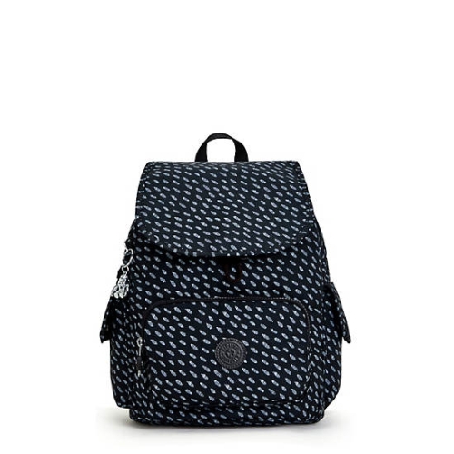 Kipling City Pack Small Printed Backpacks Black | USA-46KDSR