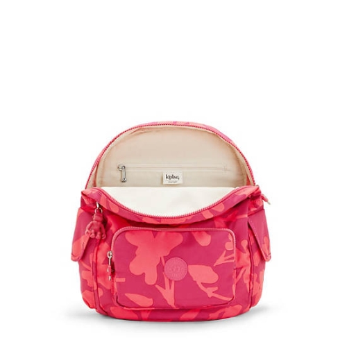 Kipling City Pack Small Printed Backpacks Pink | USA-84IELU