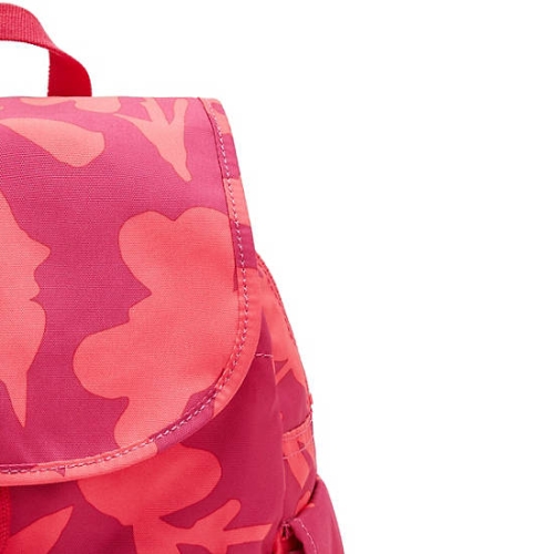 Kipling City Pack Small Printed Backpacks Pink | USA-84IELU