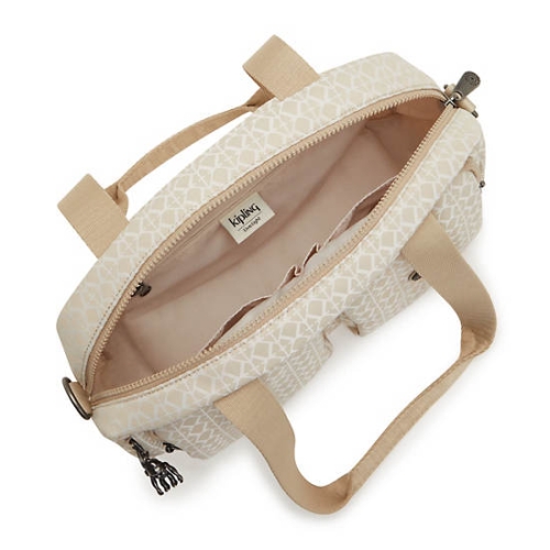 Kipling Cool Defea Classic Printed Shoulder Bags Beige | USA-56NLVX