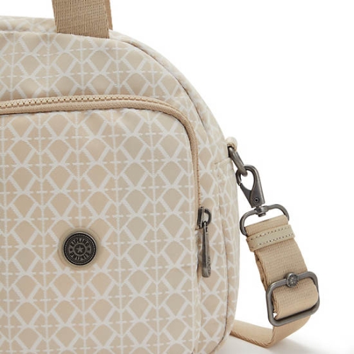 Kipling Cool Defea Classic Printed Shoulder Bags Beige | USA-56NLVX