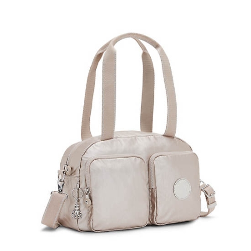 Kipling Cool Defea Metallic Shoulder Bags Beige | USA-12MLBD