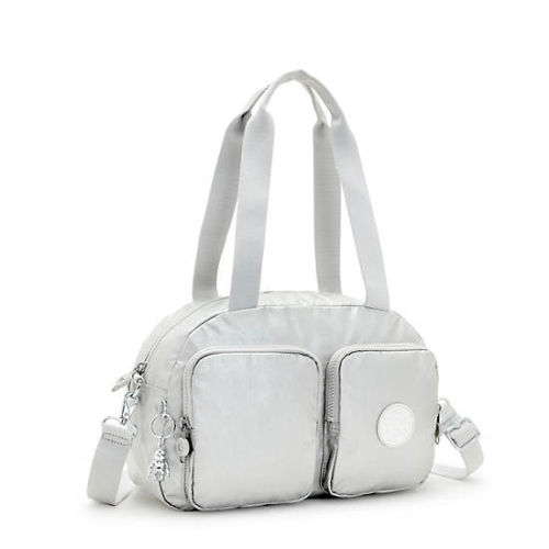 Kipling Cool Defea Metallic Shoulder Bags Silver | USA-68UZFK