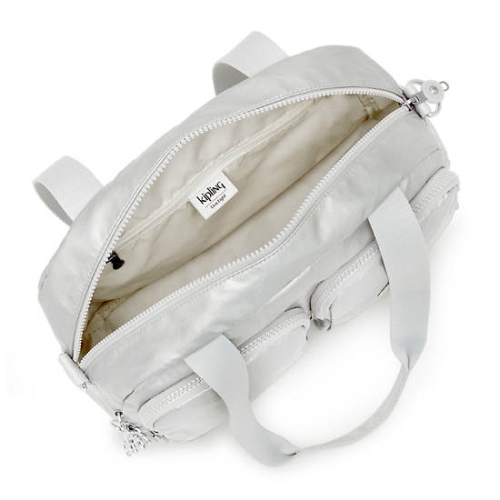 Kipling Cool Defea Metallic Shoulder Bags Silver | USA-68UZFK