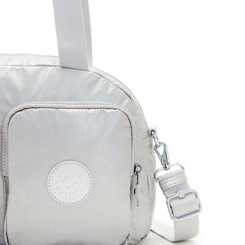 Kipling Cool Defea Metallic Shoulder Bags Silver | USA-68UZFK